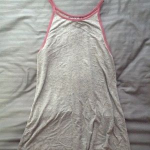 American Dream Grey and Burgundy  tank